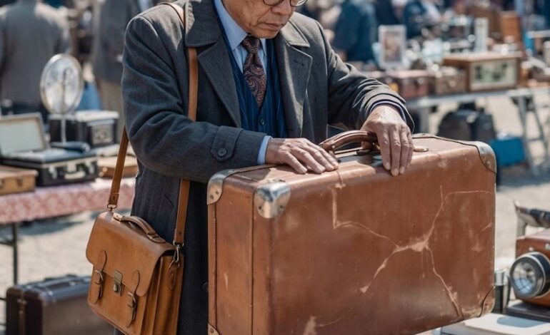 En mand gik forbi et af byens mest berømte indkøbscentre og bemærkede en kuffert til salg, som han købte. Men da han kom hjem og åbnede den, blev han chokeret over, hvad han så indeni.