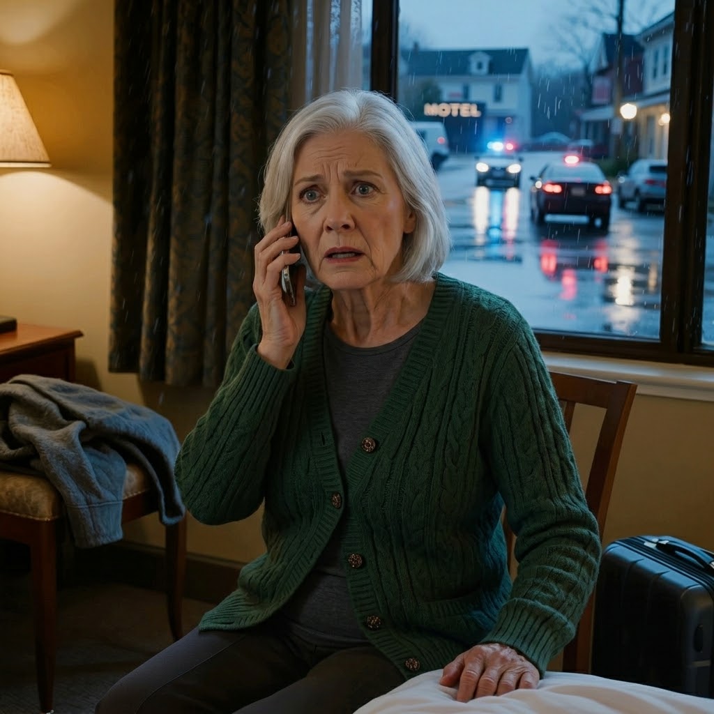 Mit barnebarn ringede til mig ved daggry med rystende stemme: “Gå ikke hjem, bedstemor. Hold dig væk.” Jeg spurgte, hvorfor han var så nervøs. Han sagde kun: “Tro mig, vær sød.” Ti minutter senere omringede politiet min gade.