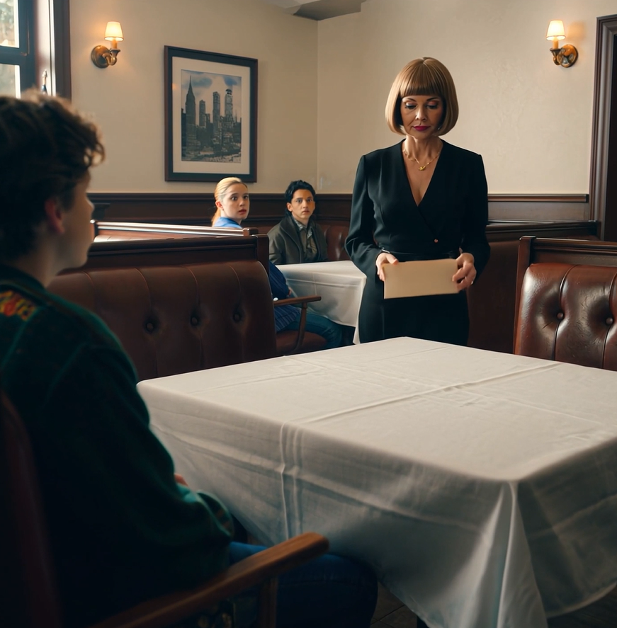 Subito dopo il funerale di mio marito, ci siamo riuniti tutti in un ristorante. Mentre mi sedevo, la mia figliastra mi ha detto con aria di sufficienza: “Trova un altro tavolo. Questo è riservato alla vera famiglia, non alle seconde mogli interessate solo ai soldi”. Tutti hanno riso. Ho semplicemente gettato una busta sul tavolo: “Tuo padre mi ha lasciato questa lettera. Leggila prima di festeggiare troppo”. Il loro panico è stato delizioso.