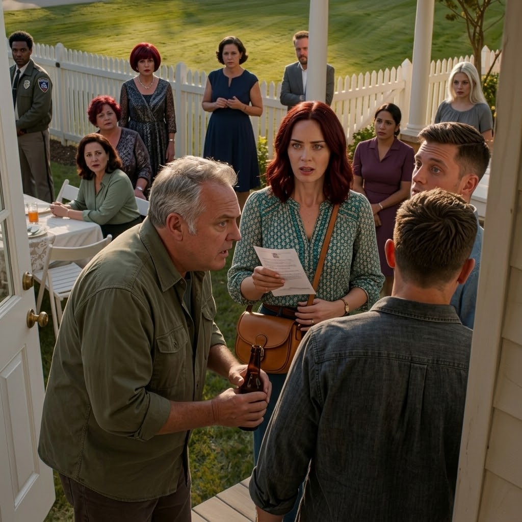 På min 18-års fødselsdag kastede far en 100-dollarseddel efter mig og sagde: “Forsvind, jeg er færdig med at betale for en anden mands fejl.” Han syntes, det var den ultimative fornærmelse. Jeg tog seddelen, smilede og gav ham en forseglet kuvert, jeg havde beholdt i årevis. “Jeg ved det,” sagde jeg. “Og min rigtige far venter udenfor.” Han kiggede ud af vinduet, og hans ansigt blev gråt …