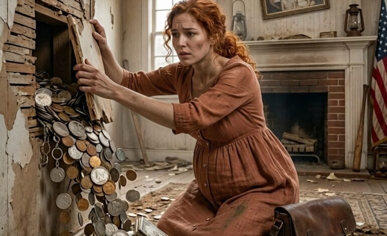La vedova incinta comprò una casa per quasi nulla… e dietro un vecchio dipinto, nascosto nell’adobe del muro, scoprì un tesoro che avrebbe cambiato per sempre il suo destino.