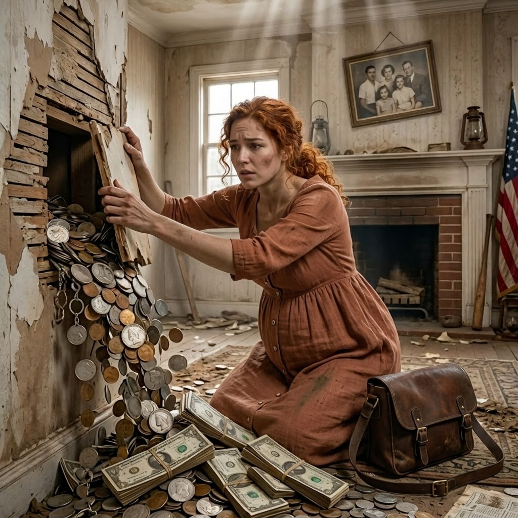La vedova incinta comprò una casa per quasi nulla… e dietro un vecchio dipinto, nascosto nell’adobe del muro, scoprì un tesoro che avrebbe cambiato per sempre il suo destino.