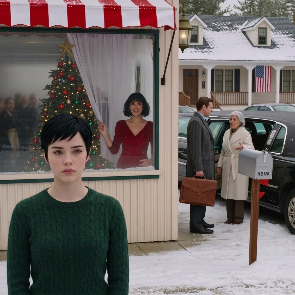 Klokken 23:14 juleaften låste min far mig inde udenfor barfodet i sneen ved -12°, bare fordi jeg spurgte, hvorfor jeg ikke fik en gave – mens 30 gæster grinede indenfor, og min stedsøster trak gardinet for. Jeg syntes, kulden var det værste. Så stoppede en sort limousine ved kantstenen, og kvinden, der trådte ud, var den “bedstemor”, min far svor på var væk for længst … med noget, der ville få hele huset til at skifte hænder.