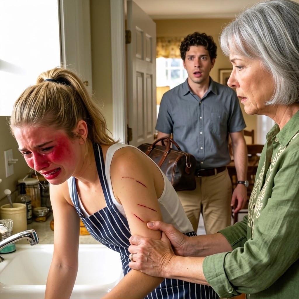 Credevo che mia moglie fosse semplicemente goffa. Sempre pronta a minimizzare i lividi sui polsi con un “Ho sbattuto contro qualcosa, non è niente”. Ma poi la telecamera della cucina ha mostrato mia madre stringere il suo polso e bisbigliare: “Non lasciare che mio figlio lo scopra”.