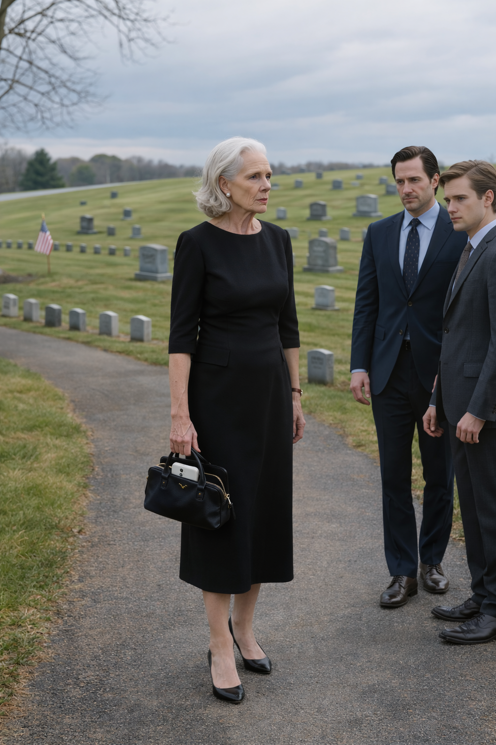 Min mands begravelse var knap nok slut, før et ukendt nummer lyste op på min telefon: “Jeg er i live. Det er ikke mig i kisten.” Jeg kiggede på mine to sønner, der stod alt for rolige ved graven, og den næste morgen forvandlede en stille tur tværs over byen deres omhyggelige kondolencer til tredive ubesvarede opkald og pludselig frygt.