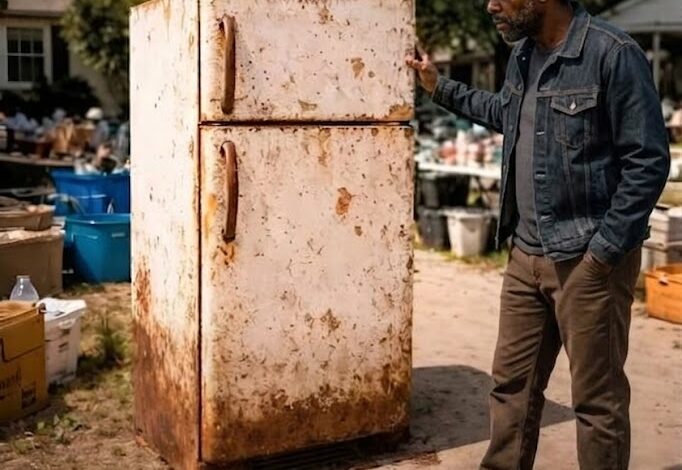 En mand købte et køleskab til en meget rimelig pris, men da han fik det hjem og åbnede døren, blev han lamslået.