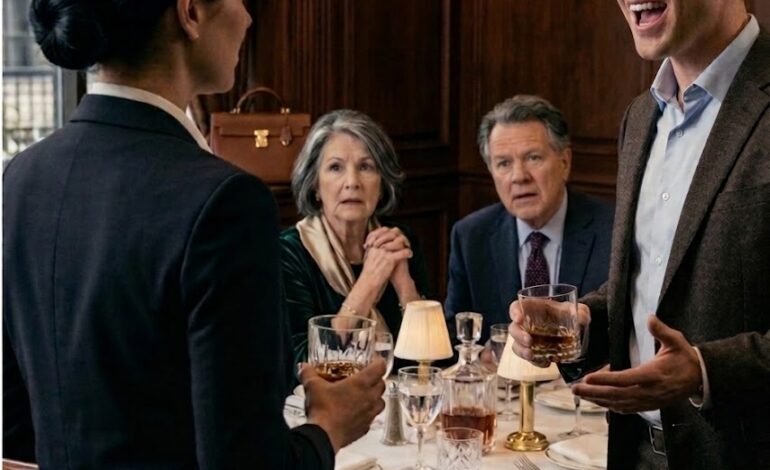 Min chef afsluttede min rolle på et overfyldt steakhouse og forsøgte at gøre det til et offentligt øjeblik. Investoren ved nabobordet gav mig sit visitkort og sagde: “Vi ses i morgen.”