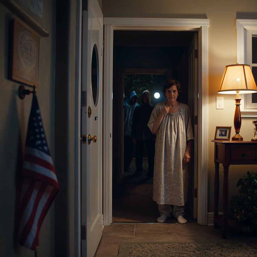 Klokken et om natten ringede min nabo og skreg: “Uanset hvad der sker, så lad være med at åbne døren!” Så gik linjen død. Pludselig rystede et voldsomt brag huset i fem minutter. Skrækslagen kiggede jeg endelig gennem kighullet. Det, jeg så på den anden side, fik mig til at kollapse i totalt chok. 