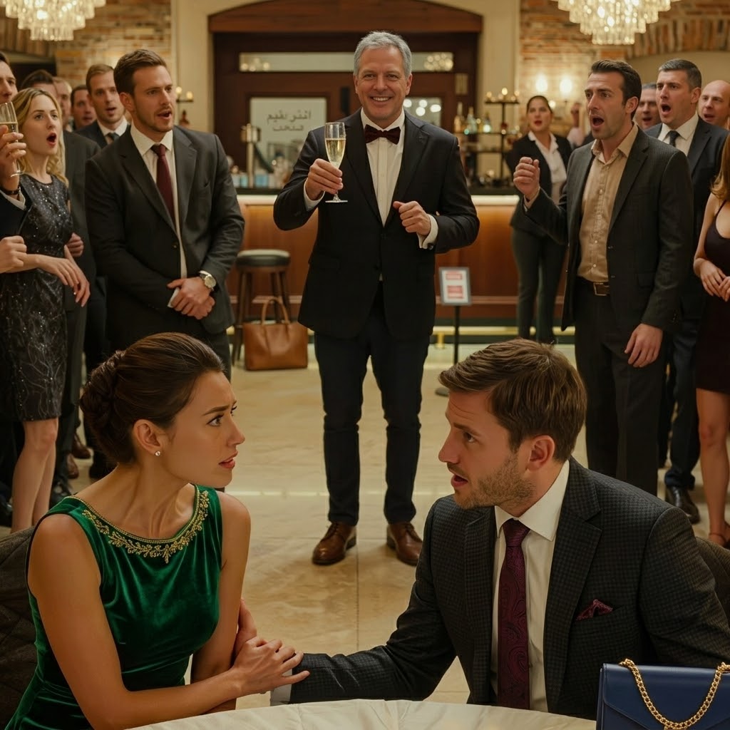 Til min forlovelsesfest rejste min far sig og skålede: “For min datter – som endelig fandt en mand, der var desperat nok.” 60 gæster gispede. Min forlovede begyndte at rejse sig, men jeg holdt hans arm. Jeg gik roligt hen til døren, åbnede min bærbare computer og viste et dokument. Min fars forretningspartner tabte sit glas.