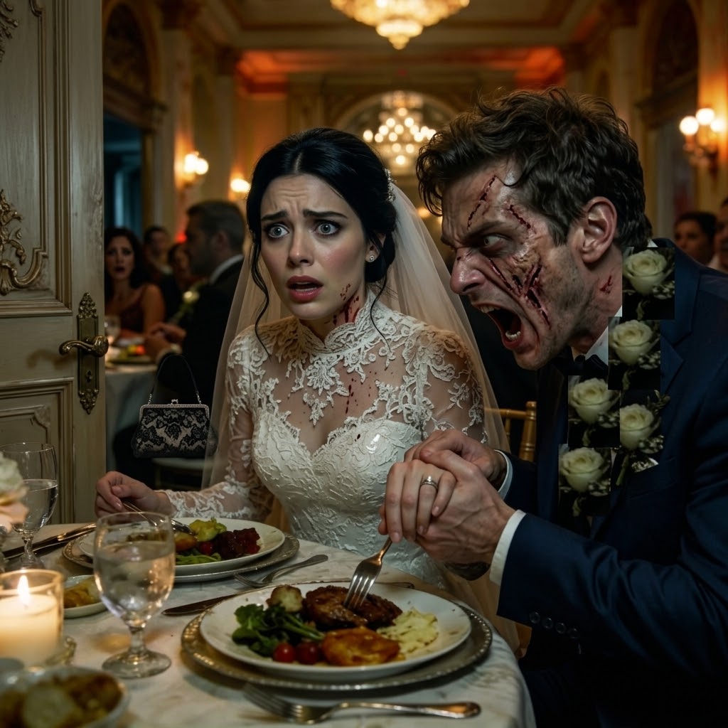 Al nostro matrimonio, quando finalmente venne servito il cibo, mio marito non toccò nemmeno un boccone.