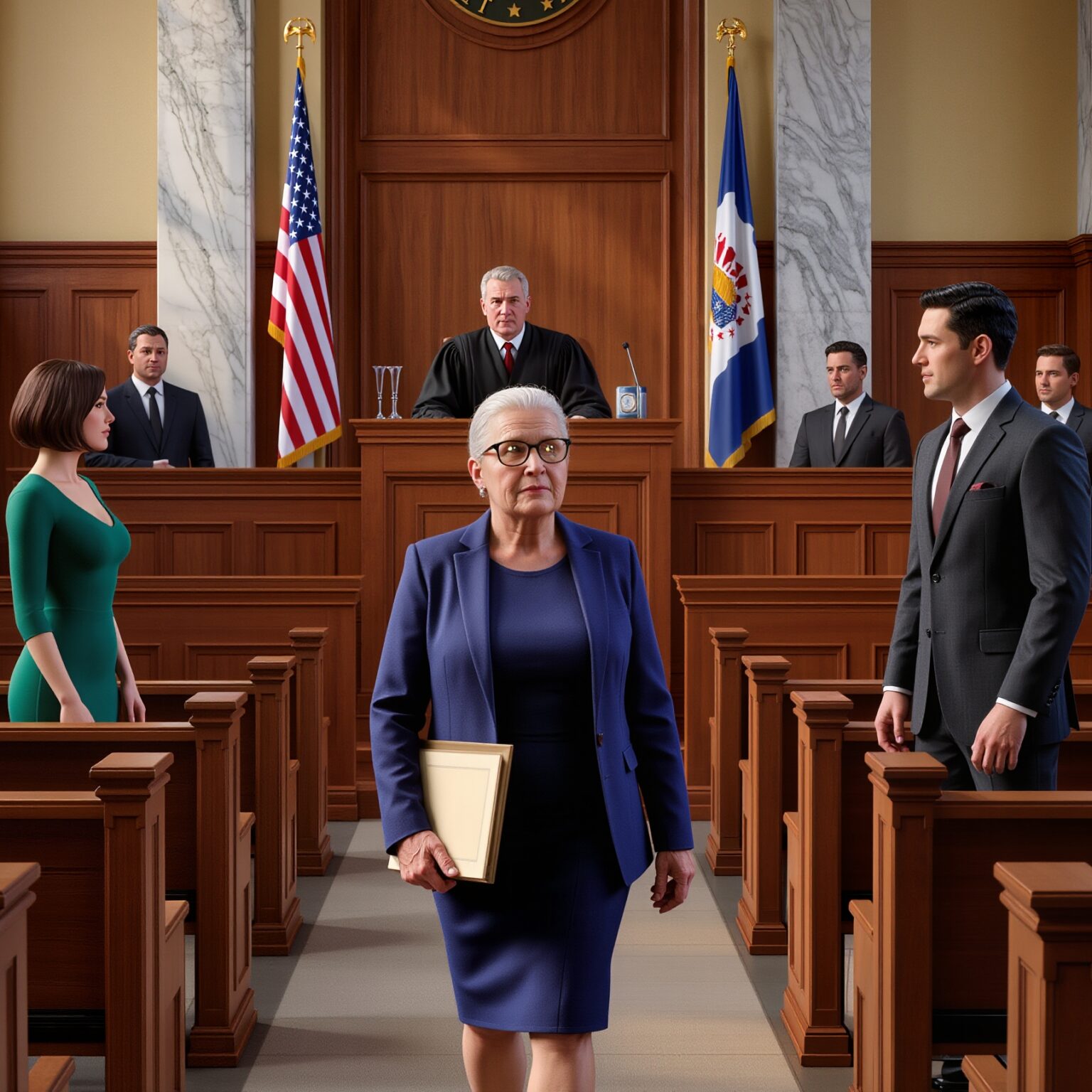 Quando il giudice alzò lo sguardo e sussurrò: “È lei”, il sorrisetto di mia figlia Emily non solo svanì, ma si incrinò, come il vetro sotto pressione, e per la prima volta dopo tanto tempo sentii l’aula di tribunale volgere a mio favore.