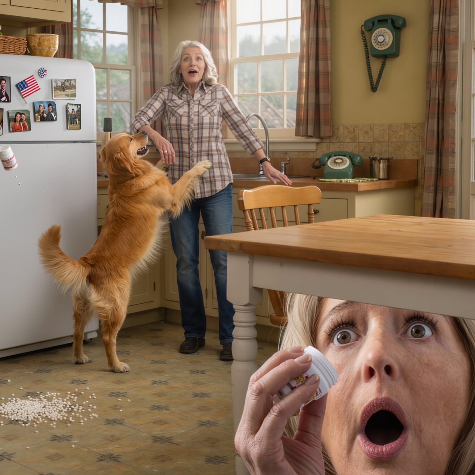 Il mio cane è saltato improvvisamente addosso a me e ha fatto cadere il flacone delle mie pillole sul pavimento proprio mentre stavo per prendere la mia dose serale. Quando l’ho raccolto e ho visto l’etichetta contraffatta che si staccava rivelando il nome di un farmaco completamente diverso, le mie mani hanno iniziato a tremare mentre realizzavo che per tutto questo tempo non avevo preso quello che mi aveva prescritto il medico, ma qualcos’altro, datomi dalla persona di cui mi fidavo di più in questa casa.
