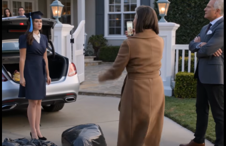 Efter min dimission fandt jeg mine ting i skraldeposer ved porten. Mine forældre og min søster stod …