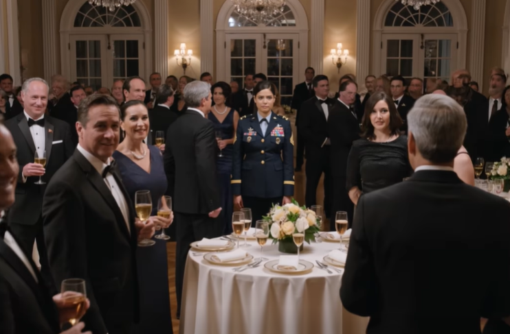 Ved min fars glitrende fundraiser smilede min fætter: “Du skal ikke bekymre dig om hende – hun er bare læge,” og min far lod fornærmelsen ramme som sandheden. Så blev der stille i rummet, præsidenten trådte ind ad dørene, kiggede forbi senatorerne og donorerne og stillede ét spørgsmål, der knuste alt, hvad de troede på om mig: “Er det major Anya Sharma?”