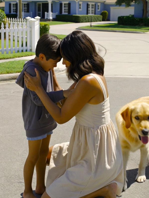 Quando il cane randagio si avventò sulla manica del bambino, il nostro tranquillo vicolo cieco fu scosso dal panico, finché il tessuto strappato non rivelò una verità che nessuno a Oak Creek voleva vedere. Poi il bambino mi guardò, tremando, e sussurrò: “Per favore… devi nascondermi”. Una BMW argentata stava già svoltando nella strada e l’uomo che ne scendeva sorrideva come se nulla fosse accaduto.