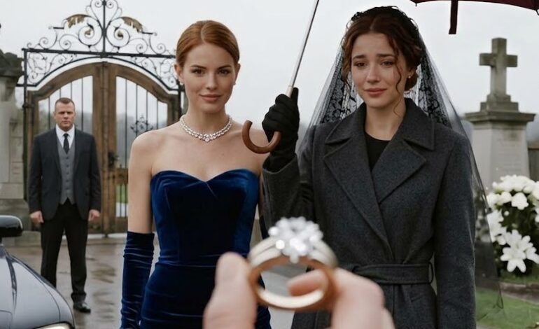 Alt på kirkegården gik efter planen, indtil en fremmed henvendte sig til kvinden i sort og afslørede en sandhed, der lamslåede alle.