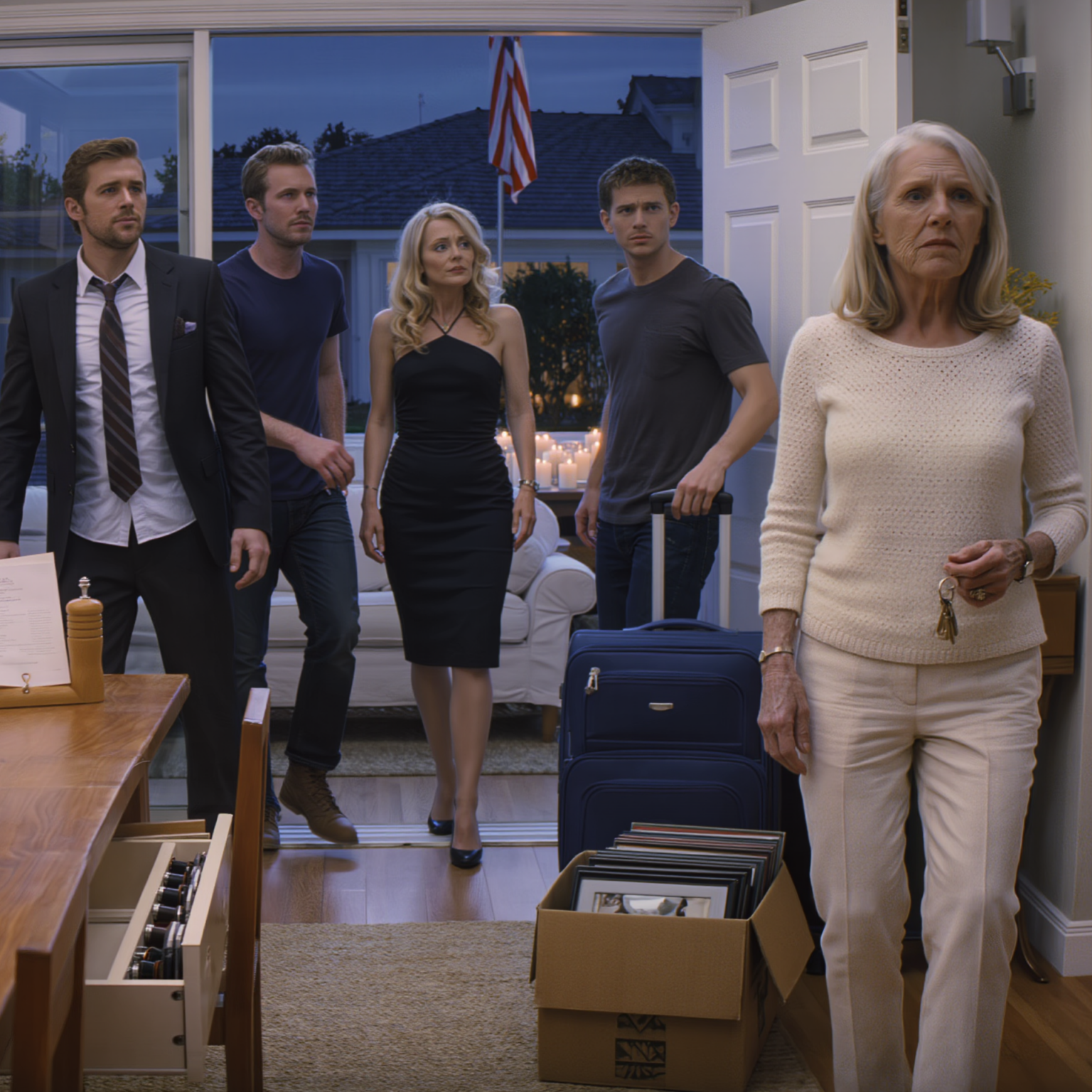 Per il ventesimo compleanno di mio nipote, mia nuora ha portato tutta la famiglia in un ristorante costoso, ma non mi ha invitata. Mio figlio mi ha mandato un messaggio: “Sbrigati a sparecchiare, torneremo tardi”. Così ho fatto le valigie in silenzio e me ne sono andata. Quella sera tardi, sono tornati ubriachi, hanno aperto la porta e quello che hanno visto dentro li ha lasciati completamente sconvolti.