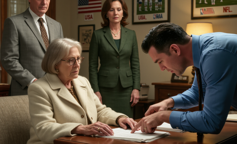 Mio figlio mi ha mandato un messaggio: “Vai subito alla riunione di famiglia, è urgente”, poi mi ha attirato in una trappola con un avvocato e dei documenti sull’eredità sul tavolo. Mi ha sussurrato: “Firma, mamma, o ti rovineremo”. Ho sorriso, ho contato da uno a sei… poi ho fatto un cenno verso la porta e ho detto: “Mio figlio è appena entrato…” e sono rimasti tutti immobili.