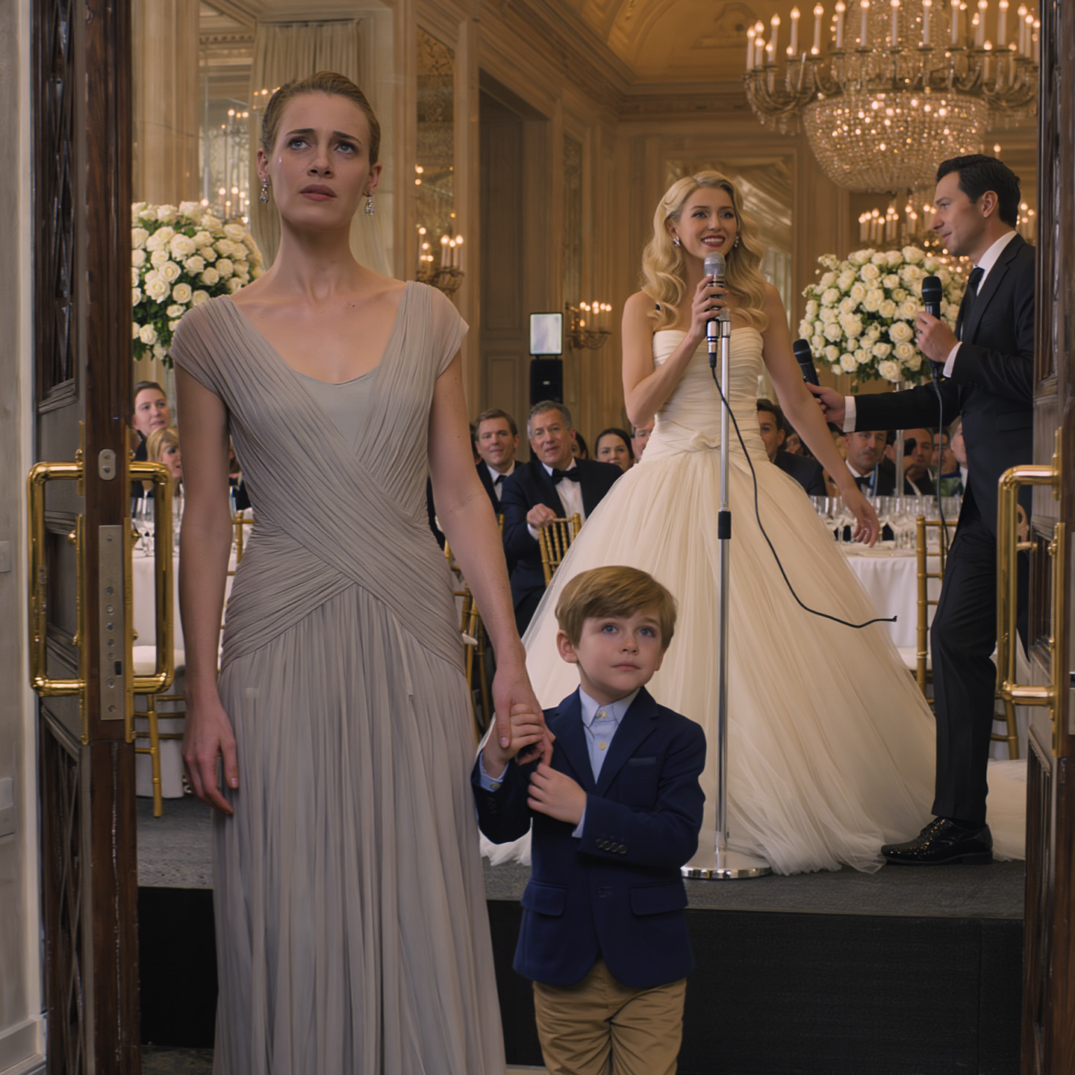 Al suo matrimonio a Manhattan, mia sorella mi ha chiamata “la cameriera indesiderata” al microfono. I miei genitori hanno riso come se fosse un complimento, e io sono rimasta lì con mio figlio di cinque anni che mi stringeva la mano, cercando di non crollare mentre duecento invitati ridevano con me. Pensavo di aver superato situazioni peggiori in famiglia. Poi ho incrociato lo sguardo dello sposo – freddo, concentrato, senza un sorriso – e ho capito che quella sera tutto stava per cambiare.