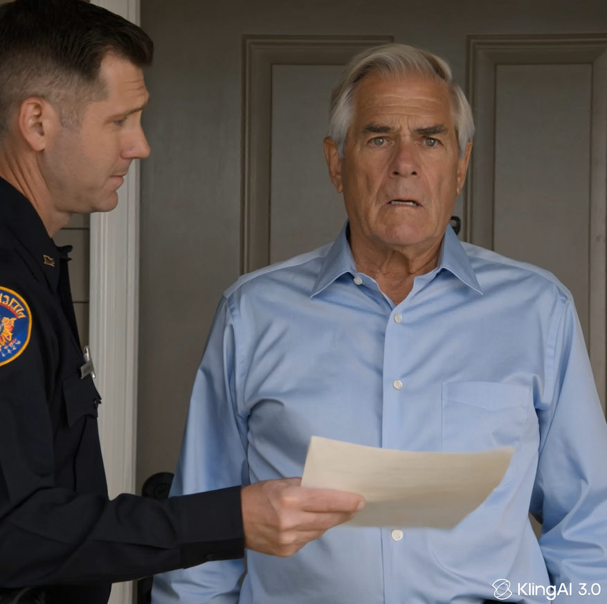 Quella mattina presto, un vice sceriffo bussò alla mia porta con un avviso di sfratto. Mio genero era in piedi dall’altra parte della strada, ridendo e gridando: “Sbrigati, vecchio, questa casa ora è nostra!”. Io guardai con calma i documenti e feci una domanda all’agente. Il suo viso impallidì.