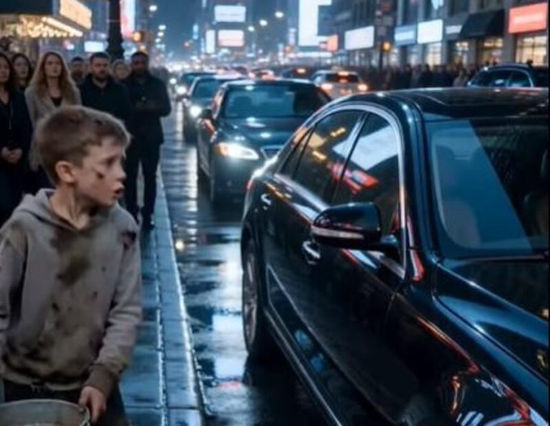 Uden at vide det, hældte et barn en spand fuld af vand over bilen tilhørende en af ​​byens mest berømte og indflydelsesrige kvinder, men det, der skete derefter, chokerede hele gaden.