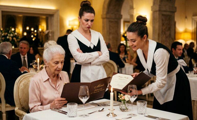 TOTAL MENNESKERHED! Arrogant servitrice foragte en «stakkels gammel kvinde » uden at vide, at hun var restaurantens EGNE. Afslutningen vil efterlade dig i chok!