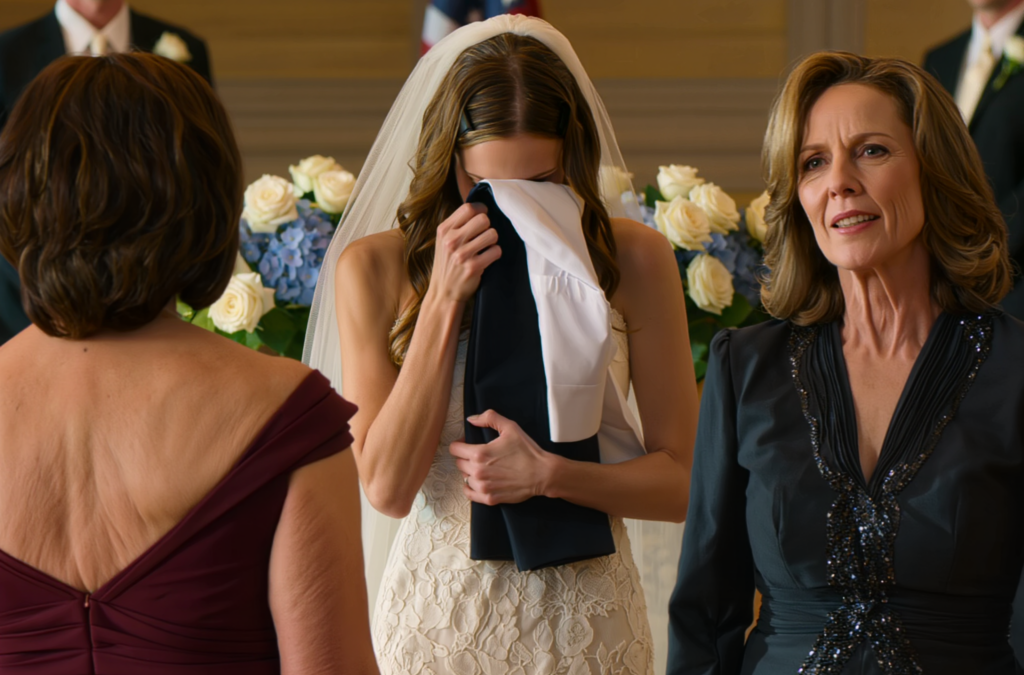 Al matrimonio di mia figlia, in un’elegante sala da ballo a Dallas, sua suocera le ha improvvisamente regalato un’uniforme da cameriera proprio davanti agli invitati. Mio genero ha persino sorriso e detto: “Le sta a pennello, le servirà a casa”. Mia figlia è scoppiata in lacrime e io mi sono semplicemente alzata in silenzio, ho tirato fuori la mia scatola di velluto blu e ho detto: “Ora apri il regalo di tua madre…”.