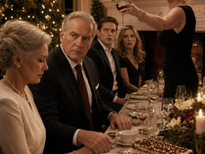 Durante la mia cena di Natale, mia nuora alzò il bicchiere e chiamò mia moglie “la cameriera”. Tutti risero, finché non posai la forchetta e presi la mano di mia moglie. Non alzai la voce. Feci solo una domanda. Nella stanza calò un silenzio assoluto. Tre giorni dopo, le persone che l’avevano derisa non avevano più nulla su cui basarsi.