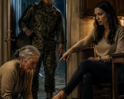 Efter to måneders uafbrudt tjeneste afsluttede soldaten endelig sin næste tunge vagt og vendte hjem. 020
