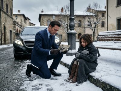 Un miliardario si è fermato per una bambina infreddolita…
