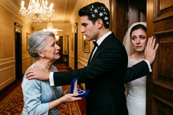 Evelyn venne a benedire sua figlia con le perle di famiglia… ma Grace bloccò la porta della stanza della sposa e sussurrò: “Mamma, mi dispiace. Non puoi restare. 020