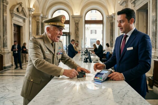 Min afdøde kone fortalte mig, at hvis Hayes National nogensinde forsøgte at tage vores hus, skulle jeg tage mine medaljer på, gå ind i deres lobby, lægge det sorte kort på disken og få dem til at sige hendes navn. Den unge direktør smilede, da han tog det fra min hånd. Han smilede ikke tredive sekunder senere.