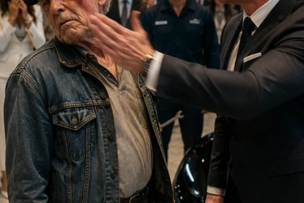 Manden, de gav en lussing i udstillingslokalet, havde bygget stedet, før de dækkede det med marmor. Da de fandt ud af hans navn, var hvert eneste polerede smil i forhandlerlokalet allerede begyndt at revne.